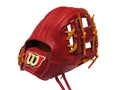 WILSON Japan Staff Dual 1724 Pattern Hardball Teddy Bear 11.75 inch Infielder Glove - Burgundy
