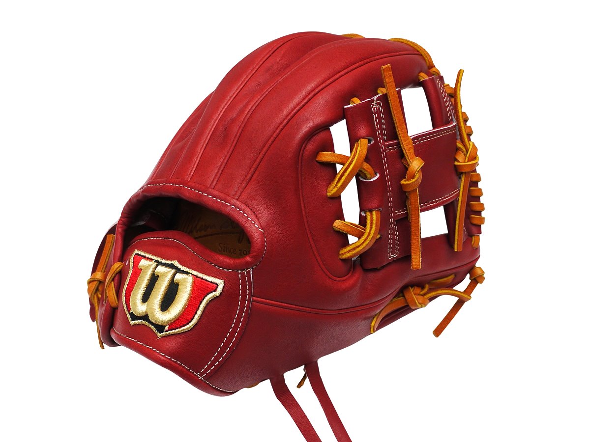 WILSON Japan Staff Dual 1724 Pattern Hardball Teddy Bear 11.75 inch Infielder Glove - Burgundy
