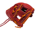WILSON Japan Staff Dual 1724 Pattern Hardball Teddy Bear 11.75 inch Infielder Glove - Burgundy