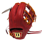 WILSON Japan Staff Dual 1724 Pattern Hardball Teddy Bear 11.75 inch Infielder Glove - Burgundy