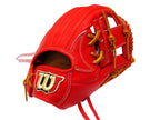WILSON Japan Staff Dual 87 Pattern Hardball 11.75 inch Infielder Glove - Red