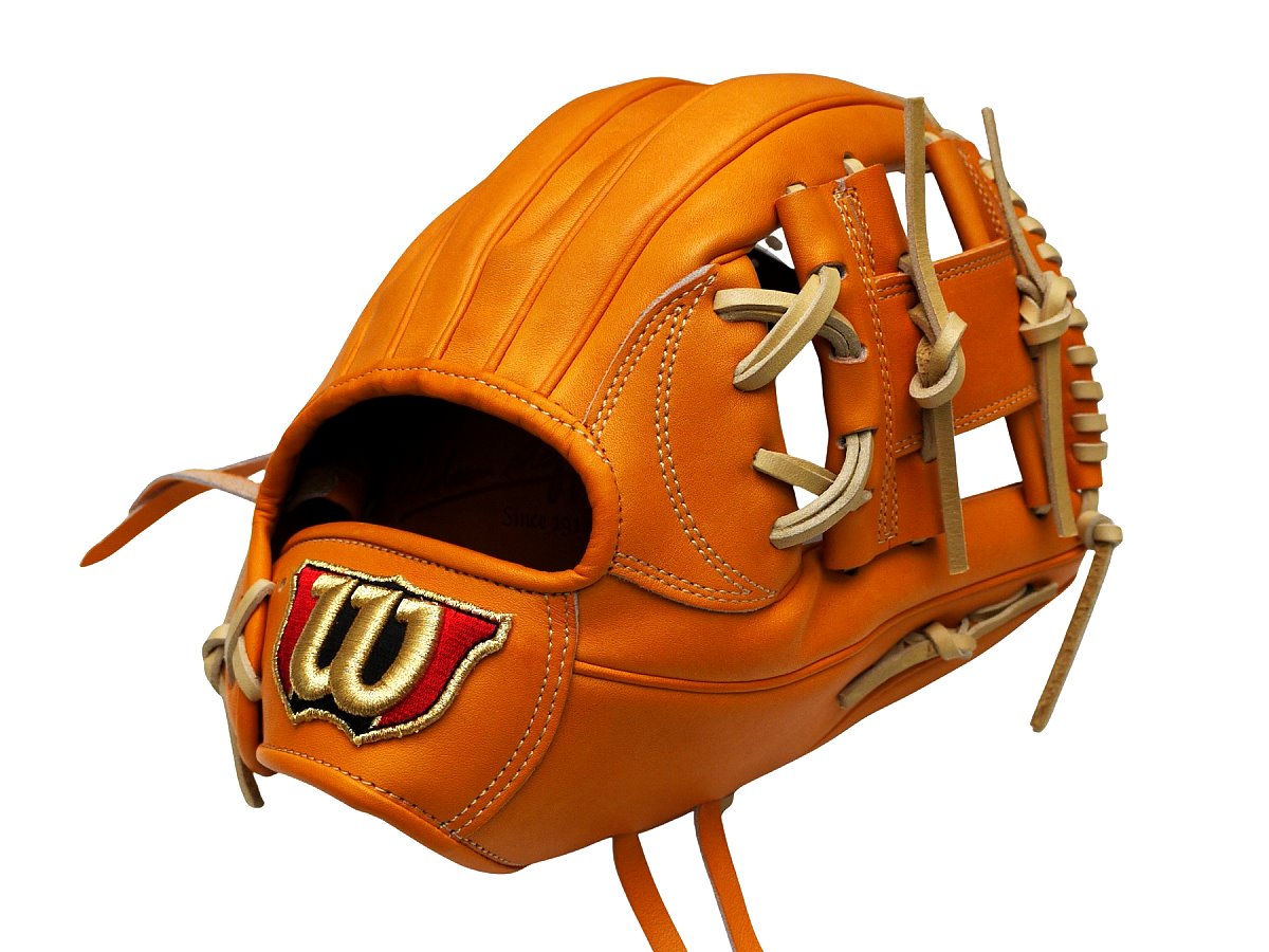 Wilson Japan Staff Pro Stock Leather Hardball 11.75" Infielder Glove - 87 Pattern/Orange
