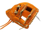 Wilson Japan Staff Pro Stock Leather Hardball 11.75" Infielder Glove - 87 Pattern/Orange