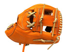 Wilson Japan Staff Pro Stock Leather Hardball 11.75" Infielder Glove - 87 Pattern/Orange