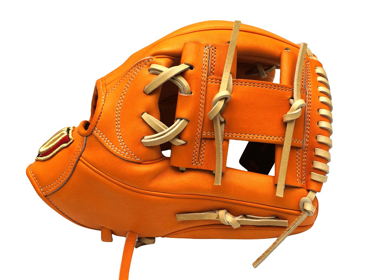 Wilson Japan Staff Pro Stock Leather Hardball 11.75" Infielder Glove - 87 Pattern/Orange