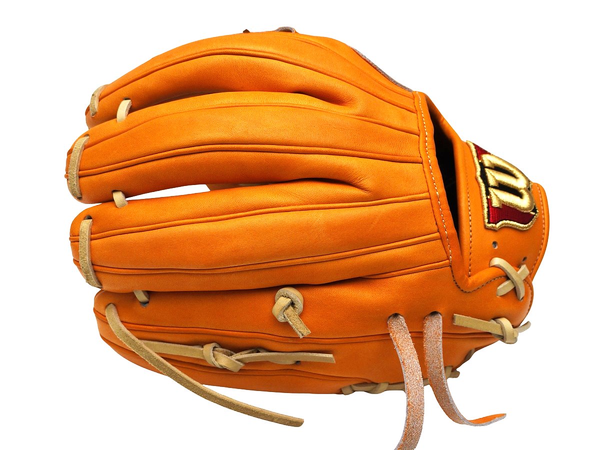 Wilson Japan Staff Pro Stock Leather Hardball 11.75" Infielder Glove - 87 Pattern/Orange
