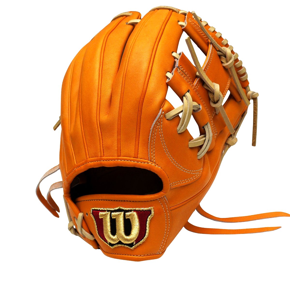 Wilson Japan Staff Pro Stock Leather Hardball 11.75" Infielder Glove - 87 Pattern/Orange