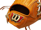 Wilson Japan Staff Pro Stock Leather Hardball 11.75" Infielder Glove - 87 Pattern/Orange