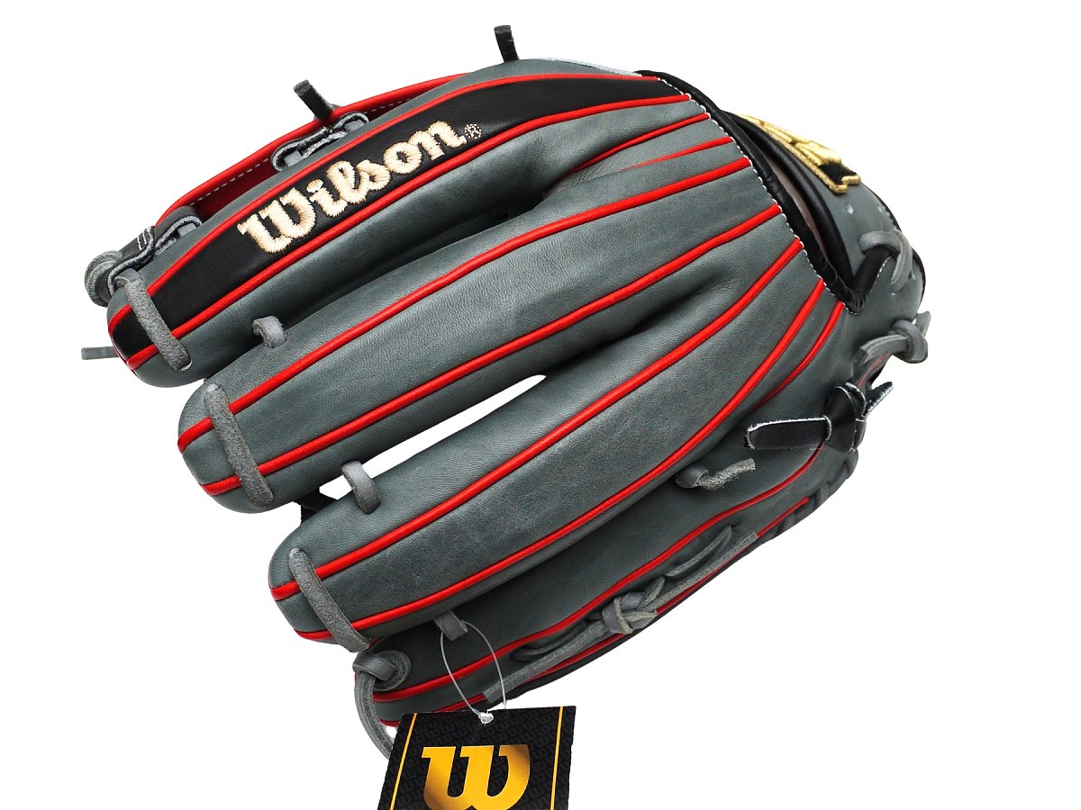 WILSON Japan The Wannabe Hero DUAL 12 inch Infield Glove - Gray/Red #3
