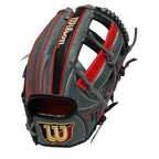 WILSON Japan The Wannabe Hero DUAL 12 inch Infield Glove - Gray/Red #6