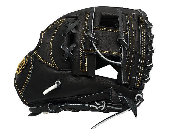 ZETT Pro Japan Steerhide 11.5 inch Infielder Glove - Black #4