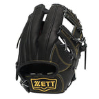 ZETT Pro Japan Steerhide 11.5 inch Infielder Glove - Black #6