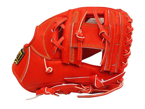 ZETT Pro Japan Steerhide 11.5 inch Infielder Glove - Red #4