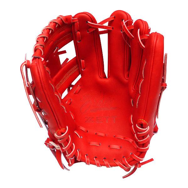 ZETT Pro Japan Steerhide 11.5 inch Infielder Glove - Red #7