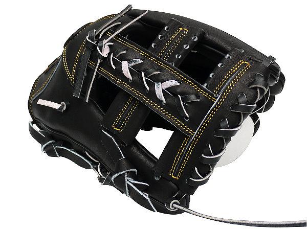 ZETT Pro Japan Steerhide 11.75 inch Infielder Glove - Black #2