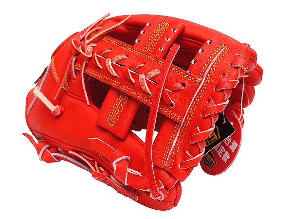 ZETT Pro Japan Steerhide 11.75 inch Infielder Glove - Red #2