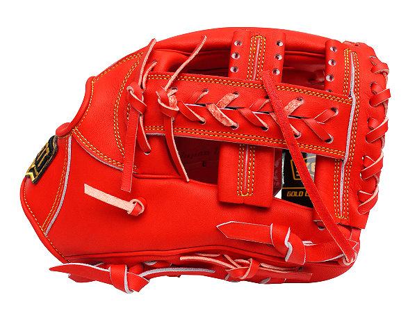 ZETT Pro Japan Steerhide 11.75 inch Infielder Glove - Red #4