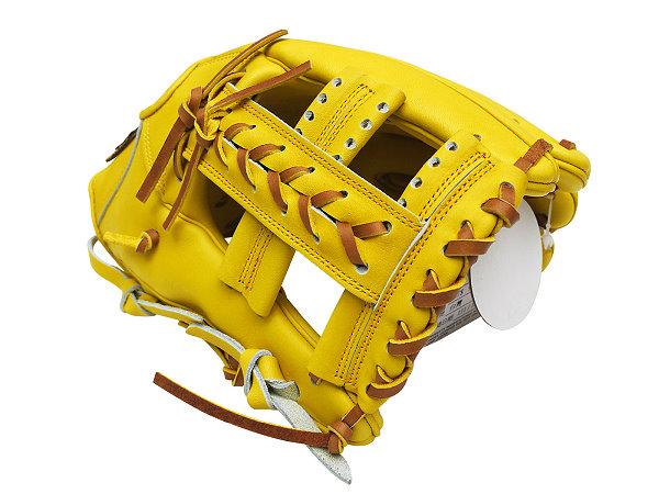 ZETT Pro Japan Steerhide 11.75 inch Infielder Glove - Yellow #2