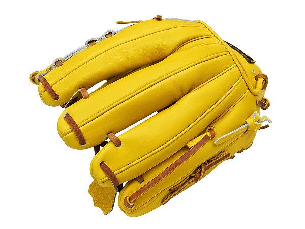 ZETT Pro Japan Steerhide 11.75 inch Infielder Glove - Yellow #3