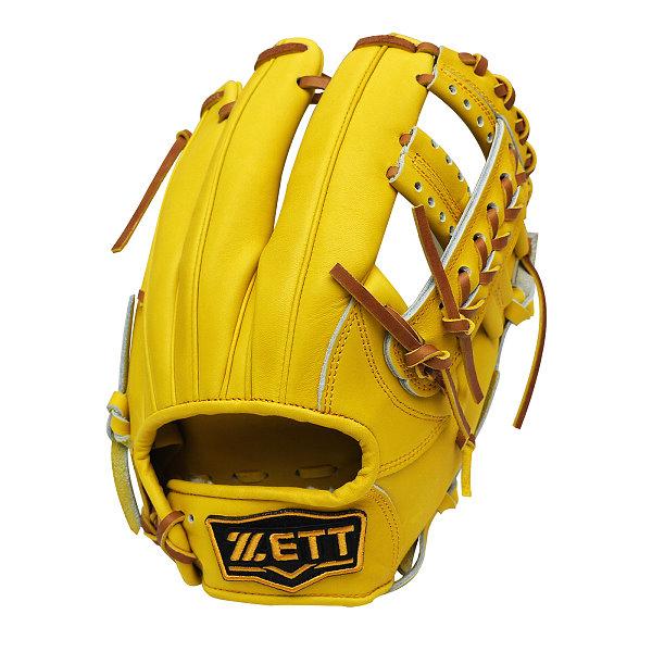 ZETT Pro Japan Steerhide 11.75 inch Infielder Glove - Yellow #6