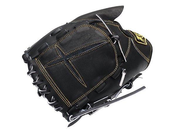 ZETT Pro Japan Steerhide 12 inch Left Hand Throw Pitcher Glove - Black #2