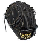 ZETT Pro Japan Steerhide 12 inch Left Hand Throw Pitcher Glove - Black #6