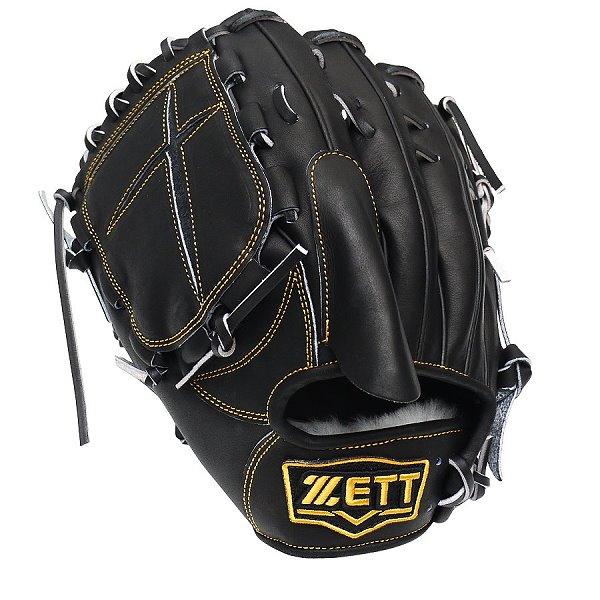 ZETT Pro Japan Steerhide 12 inch Left Hand Throw Pitcher Glove - Black #6