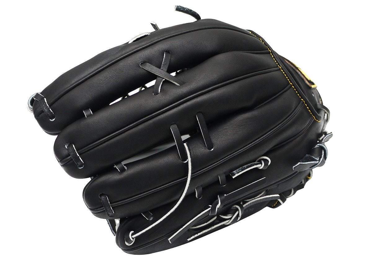 ZETT Pro Japan Steerhide 12.75 inch Outfielder Glove - Black #3