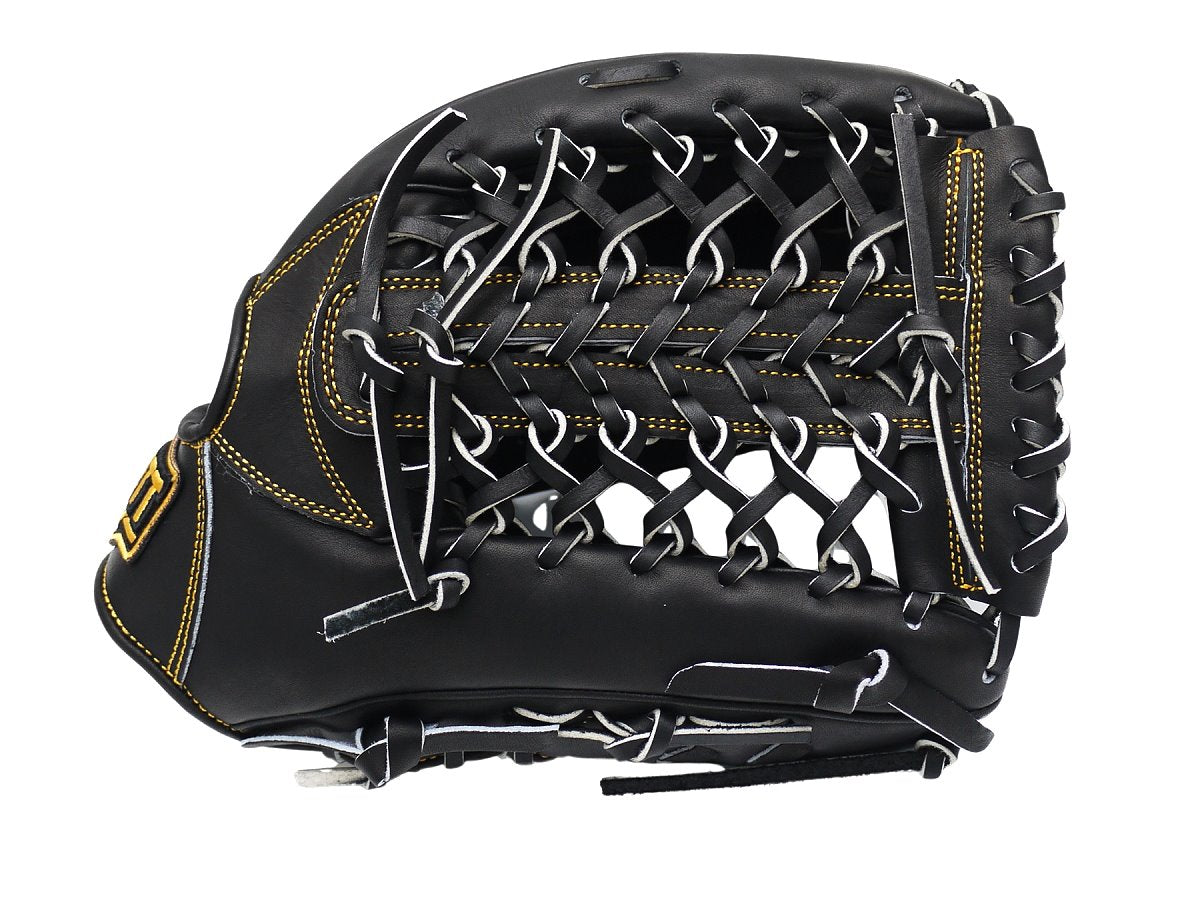 ZETT Pro Japan Steerhide 12.75 inch Outfielder Glove - Black #4