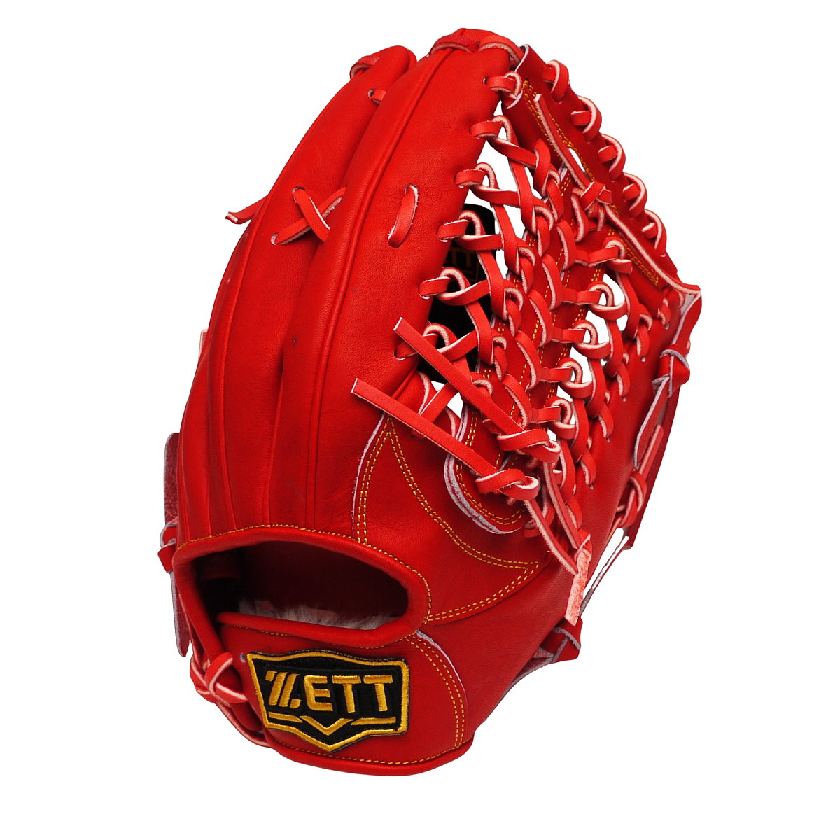 ZETT Pro Japan Steerhide 12.75 inch Outfielder Glove - Red #6