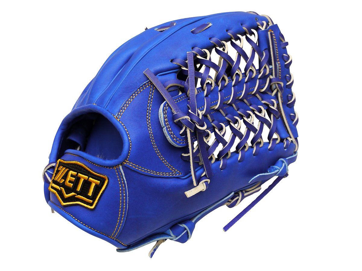 ZETT Pro Japan Steerhide 12.75 inch Outfielder Glove - Royal Blue #1