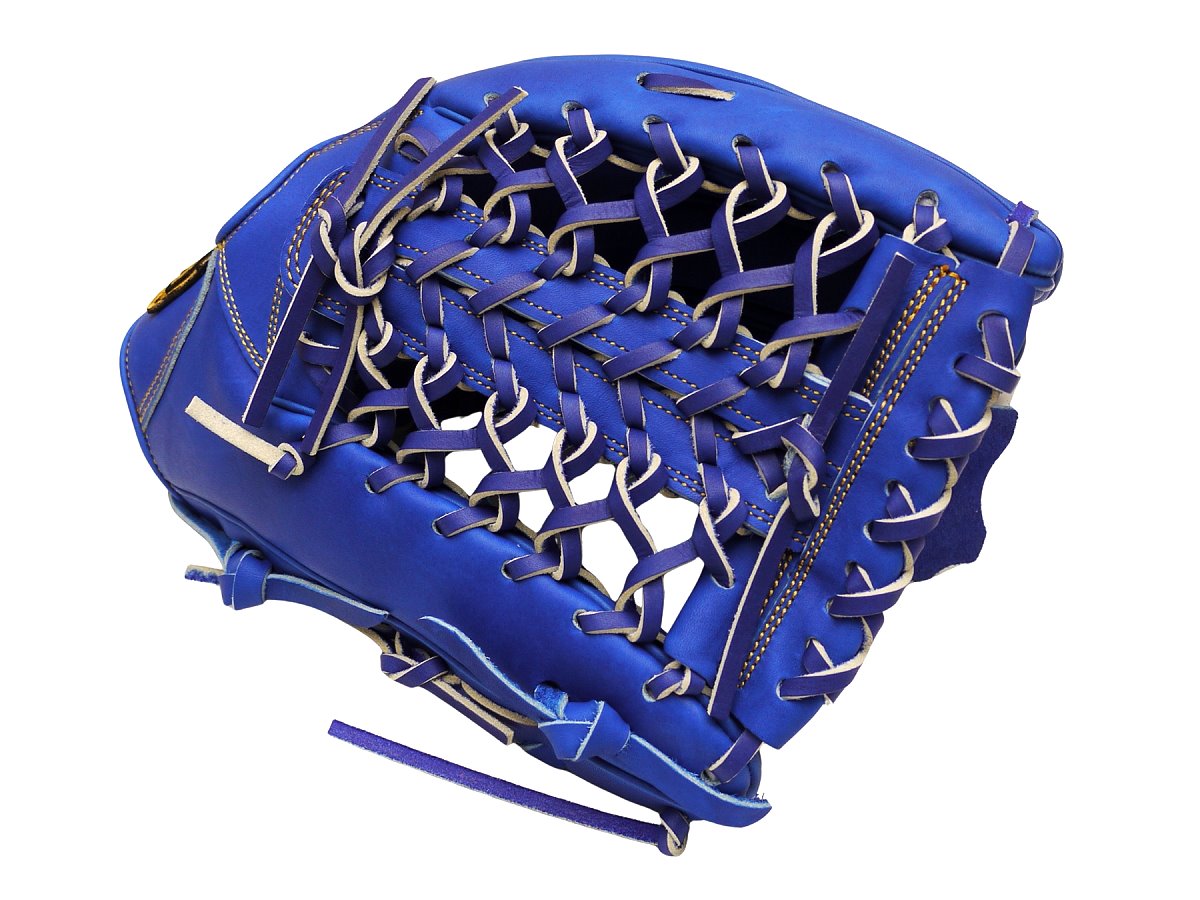 ZETT Pro Japan Steerhide 12.75 inch Outfielder Glove - Royal Blue #2