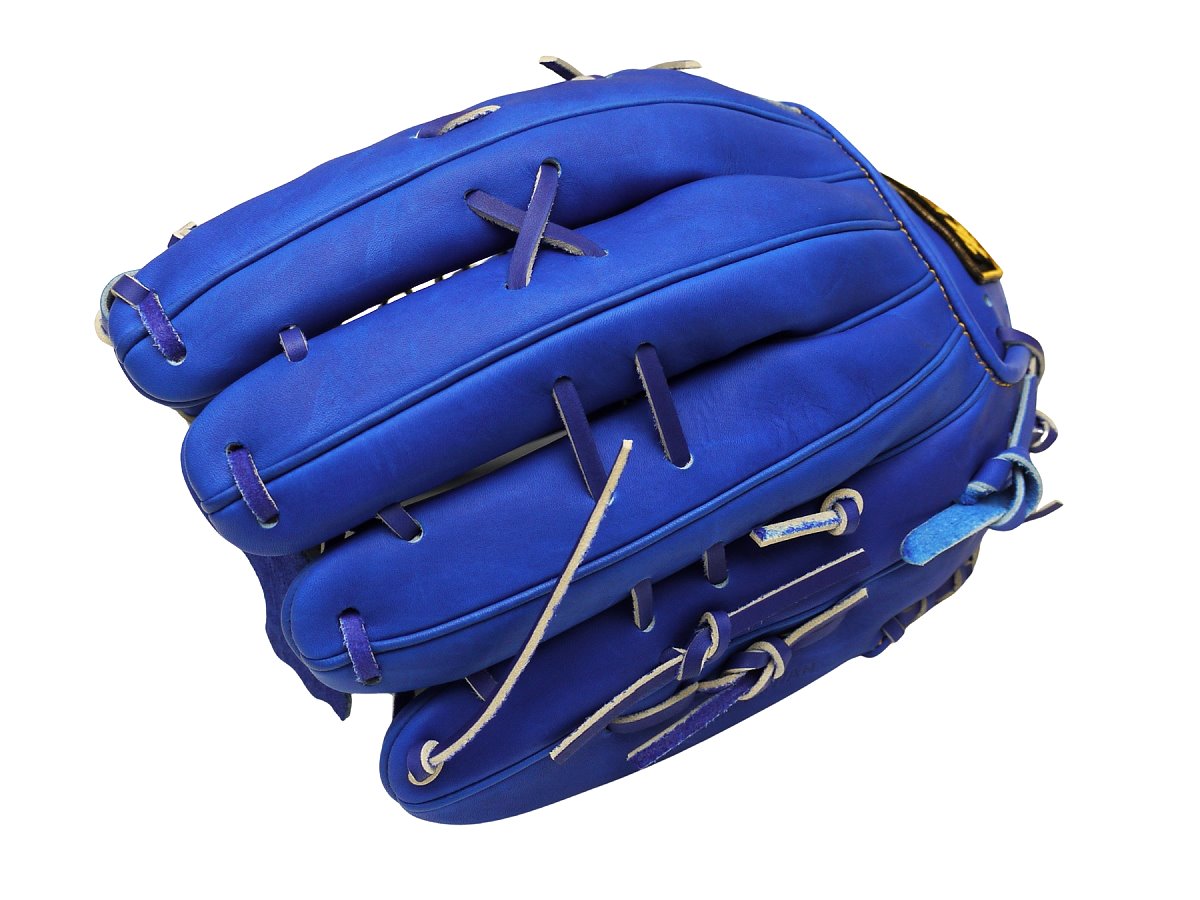 ZETT Pro Japan Steerhide 12.75 inch Outfielder Glove - Royal Blue #3
