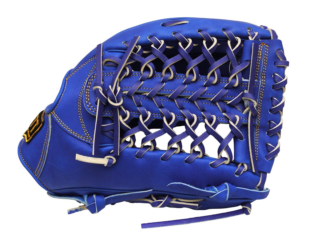 ZETT Pro Japan Steerhide 12.75 inch Outfielder Glove - Royal Blue #4