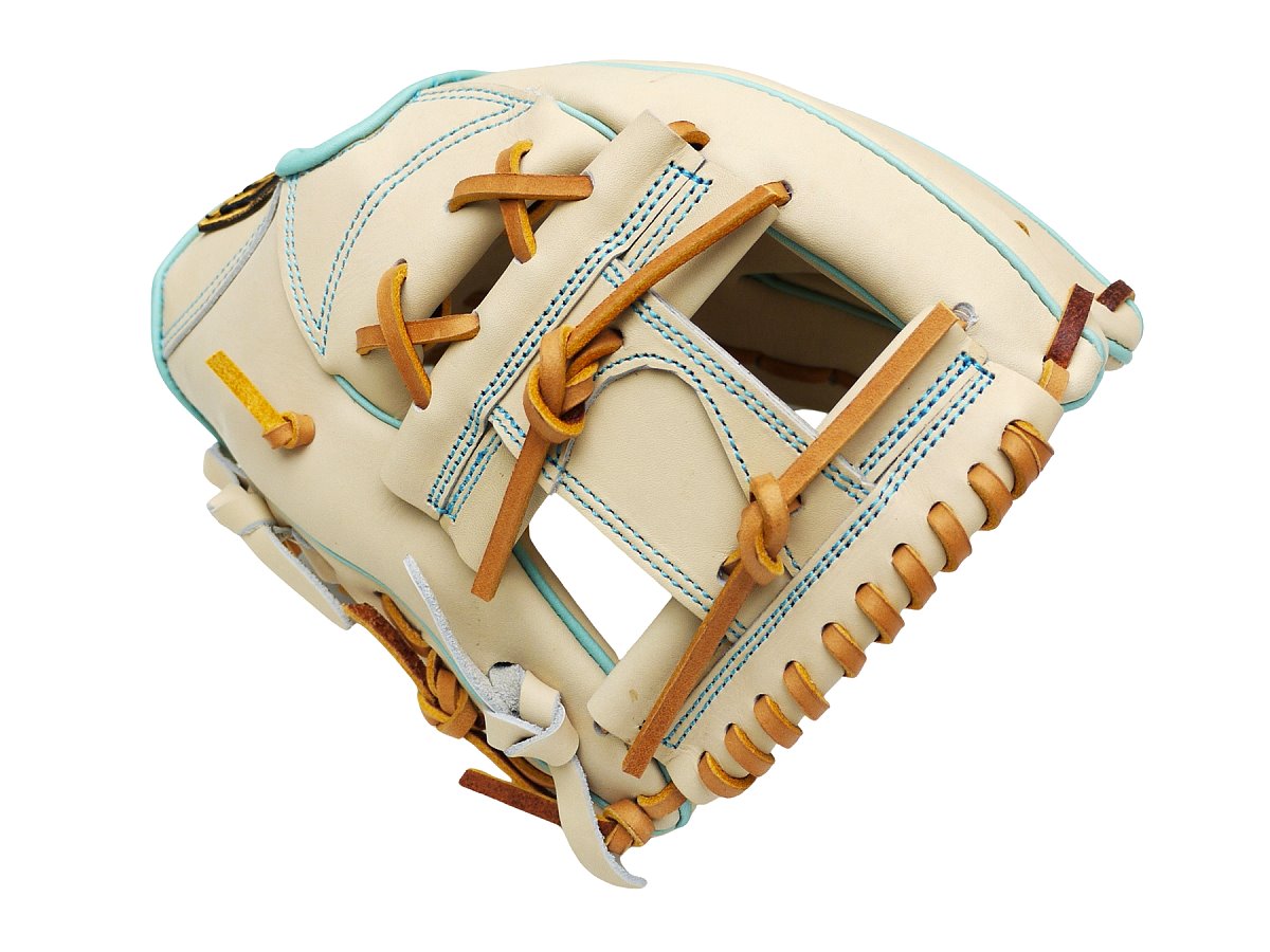 ZETT Pro Model Elite 11.5 inch Infielder Glove - Beige/Skyblue #2