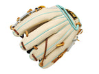 ZETT Pro Model Elite 11.5 inch Infielder Glove - Beige/Skyblue #3