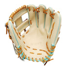 ZETT Pro Model Elite 11.5 inch Infielder Glove - Beige/Skyblue #7