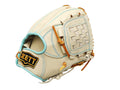ZETT Pro Model Elite 11.75 inch Infielder Glove - Beige/Skyblue