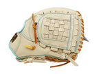 ZETT Pro Model Elite 11.75 inch Infielder Glove - Beige/Skyblue