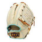 ZETT Pro Model Elite 11.75 inch Infielder Glove - Beige/Skyblue