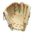 ZETT Pro Model Elite 11.75 inch Infielder Glove - Beige/Skyblue
