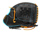 ZETT Pro Model Elite 11.75 inch Infielder Glove - Black/Skyblue