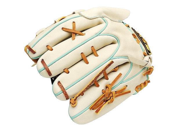 ZETT Pro Model Elite 12 inch Shintaro Fujinami Model Fastback Pitcher Glove - Beige/Skyblue #3