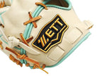 ZETT Pro Model Elite 12 inch Shintaro Fujinami Model Fastback Pitcher Glove - Beige/Skyblue #8