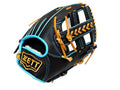 ZETT Pro Model Elite 12 inch Infielder Glove - Black/Skyblue