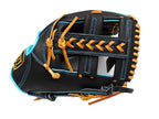 ZETT Pro Model Elite 12 inch Infielder Glove - Black/Skyblue