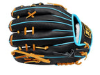 ZETT Pro Model Elite 12 inch Infielder Glove - Black/Skyblue