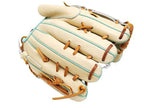 ZETT Pro Model Elite 12 inch Left Hand Throw Pitcher Glove - Beige/Skyblue #3