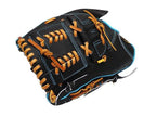 ZETT Pro Model Elite 12 inch Left Hand Throw Pitcher Glove - Black/Skyblue #2