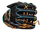 ZETT Pro Model Elite 12 inch Left Hand Throw Shintaro Fujinami Model Fastback Pitcher Glove - Black/Skyblue #5